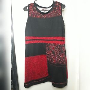 Black and Red patterned dress